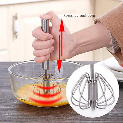 ¡BATIDORA MANUAL ACERO INOXIDABLE!