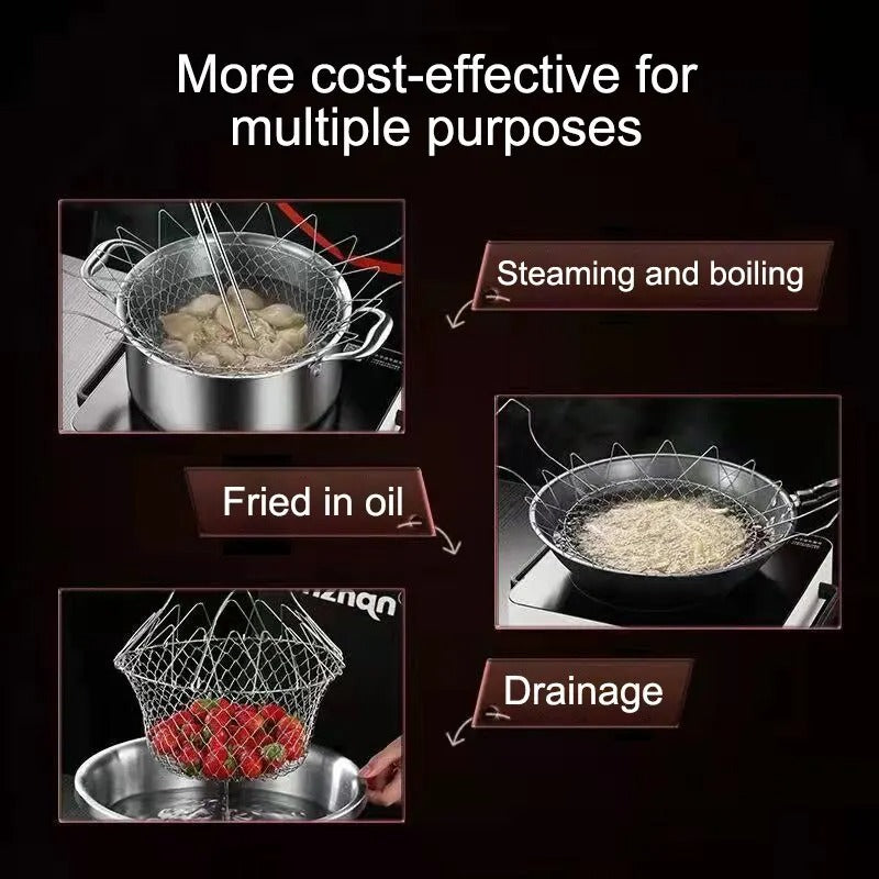 ¡CESTA ESCURRIDORA Y FREIDORA PARA ALIMENTOS!