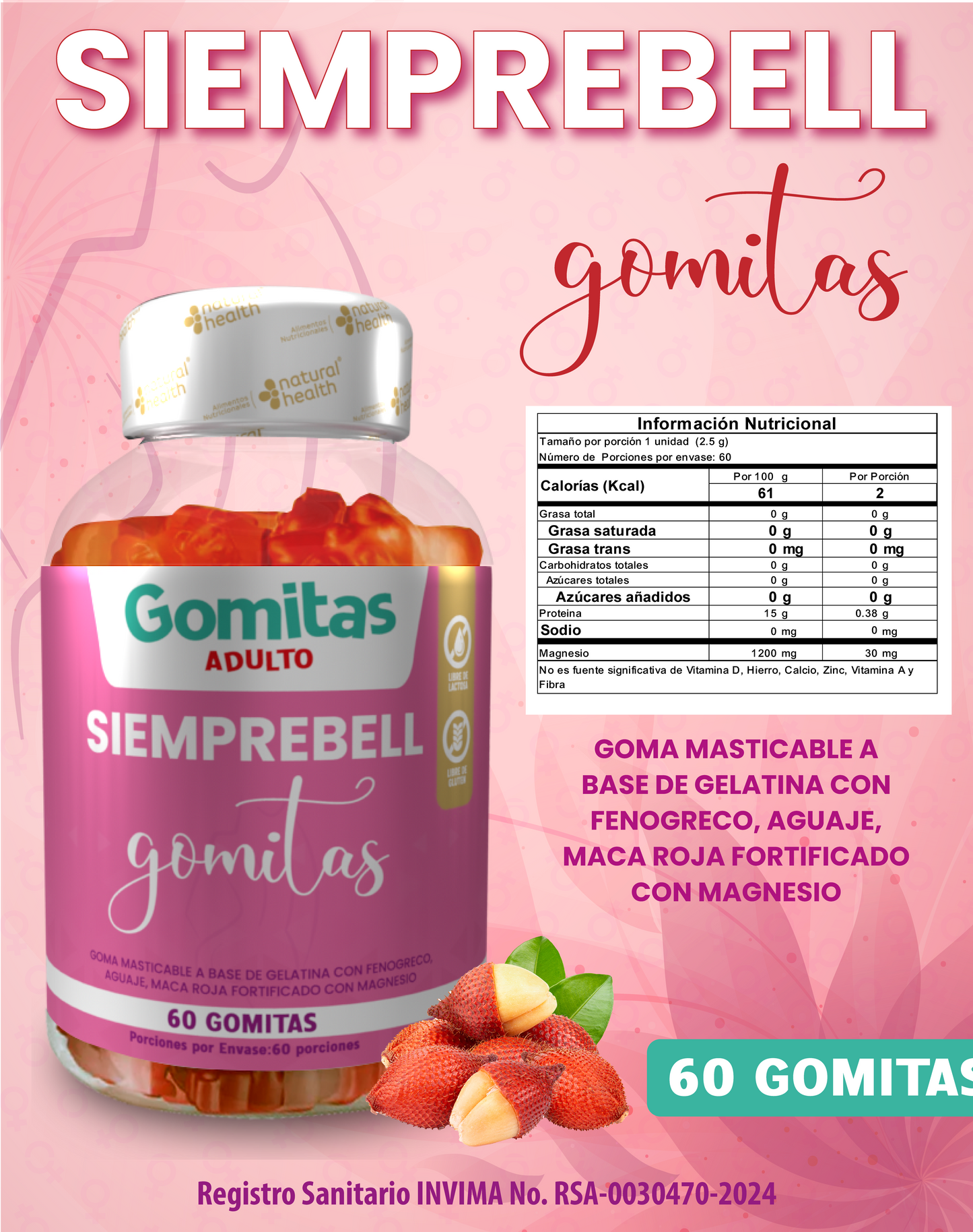 ¡GOMITAS BBL AGUAJE + OBSEQUIO!