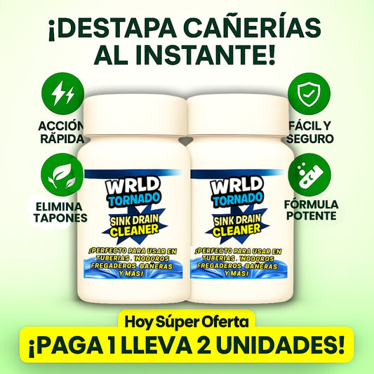Destapa Cañerías Wild Tornado 2x1 | 100g c/u