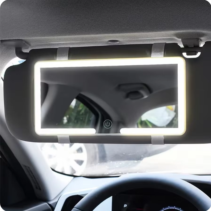 ¡ESPEJO TOCADOR LED PARA AUTO!