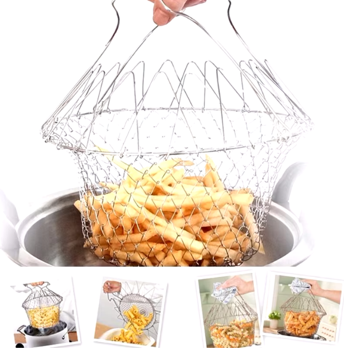 ¡CESTA ESCURRIDORA Y FREIDORA PARA ALIMENTOS!