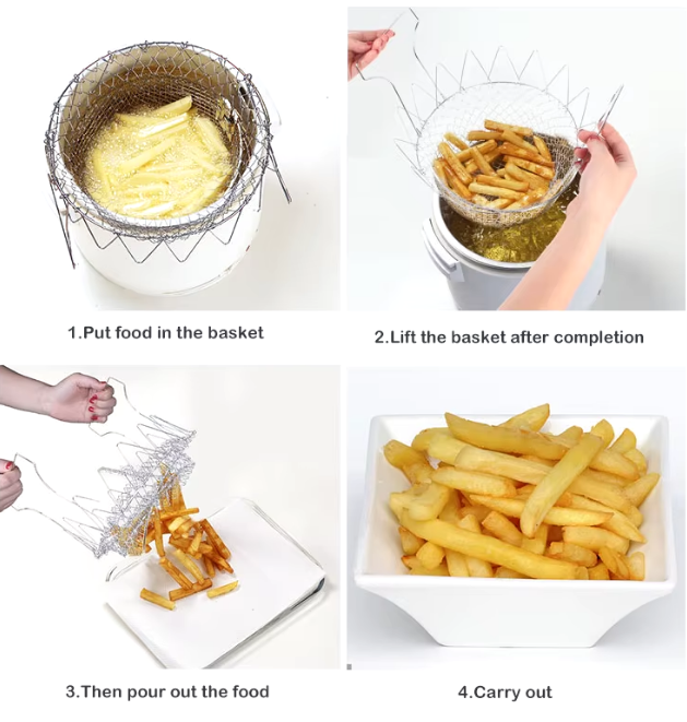 ¡CESTA ESCURRIDORA Y FREIDORA PARA ALIMENTOS!