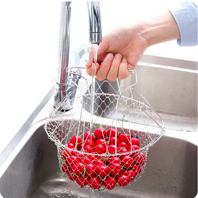 ¡CESTA ESCURRIDORA Y FREIDORA PARA ALIMENTOS!