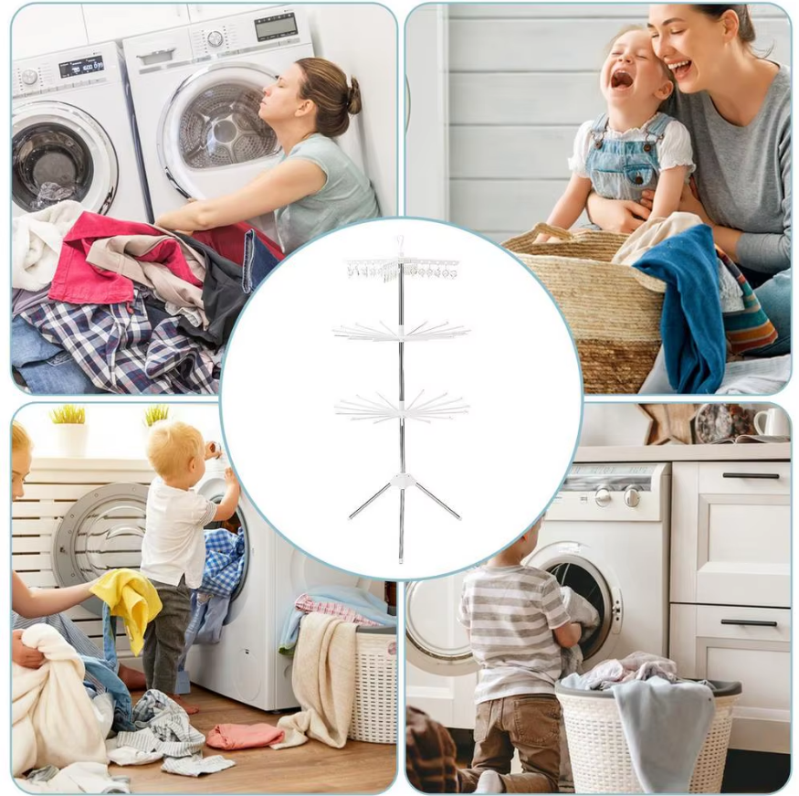 ¡Tendedero Multifuncional Plegable!