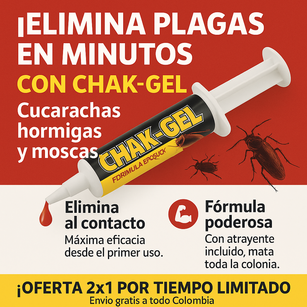 Chak Gel Elimina Cucarachas 2x1 | 14g c/u