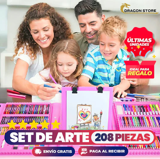 ¡SET DE ARTE DE 208 PIEZAS!