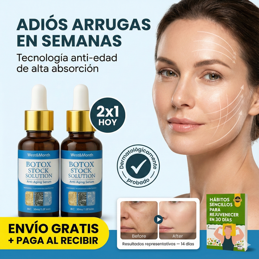 Serum Antiarrugas 2x1 + E-book "Hábitos Sencillos para Rejuvenecer en 30 Días"
