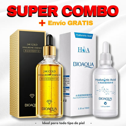 ¡COMBO ÁCIDO HIALURÓNICO + SERUM 24K GOLD!
