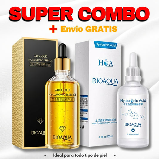 ¡COMBO ÁCIDO HIALURÓNICO + SERUM 24K GOLD!